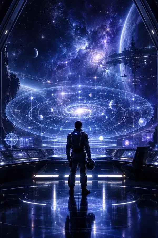 星尘密语 - 短剧魔改在线在线观看 星尘密语短剧封面:暗色图书馆中的古老星图